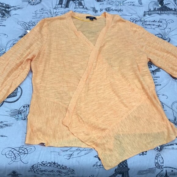 Alfani Sunset Orange Open-Front Cardigan - Picture 3 of 7